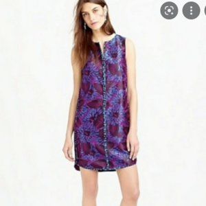 J Crew Shift Dress in Midnight Floral Jacquard